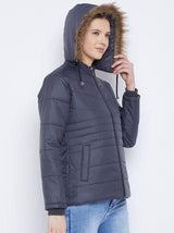 Women's Winter Wear Solid Parka Jacket