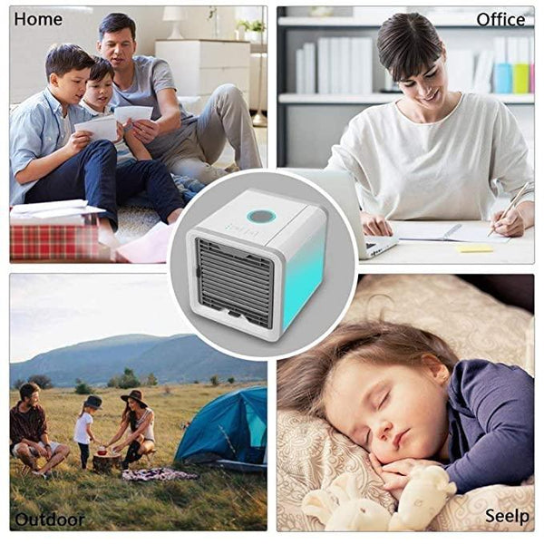 ChillMist™ Portable 3-in-1 Air Cooler Humidifier Purifier (White)