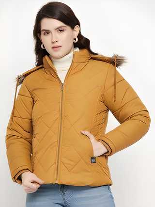 Women's Winter Wear Solid Parka Jacket