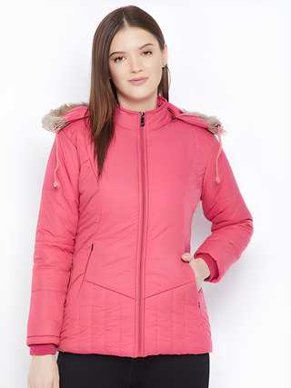 Women's Winter Wear Solid Parka Jacket