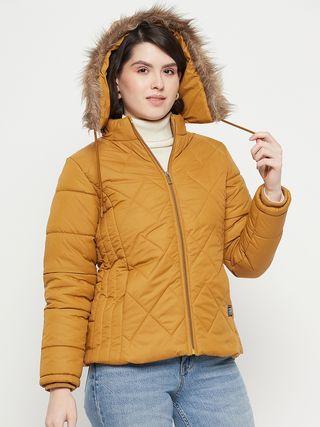 Women's Winter Wear Solid Parka Jacket