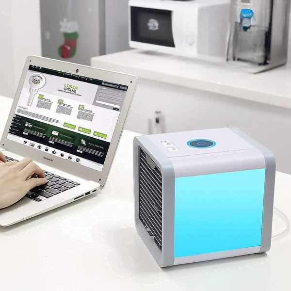 ChillMist™ Portable 3-in-1 Air Cooler Humidifier Purifier (White)