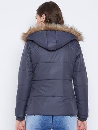 Women's Winter Wear Solid Parka Jacket